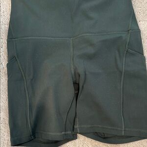 Lululemon Athletica Green Bike Shorts with Compression Fit